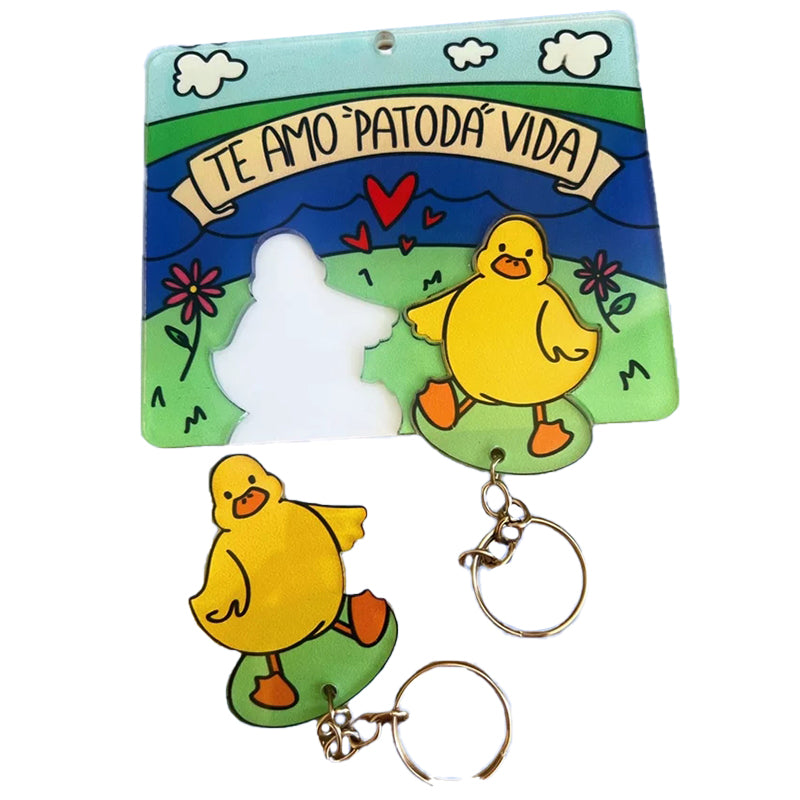 Duck Couple Keychain