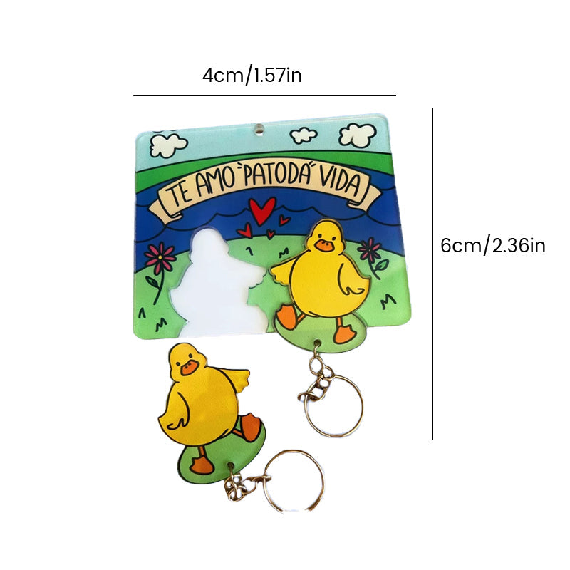 Duck Couple Keychain