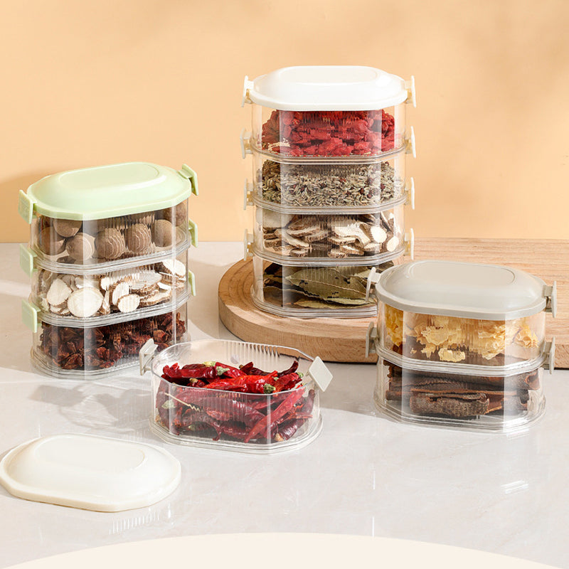 Multi-Layered Seasoning Storage Box