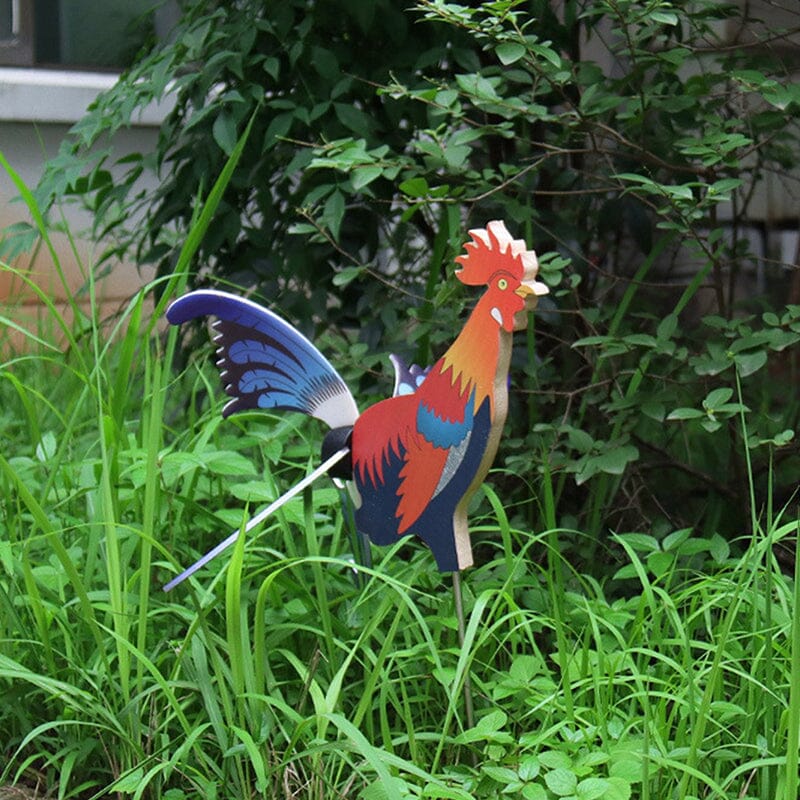 Rooster Windmill Garden Courtyard Farm Decor