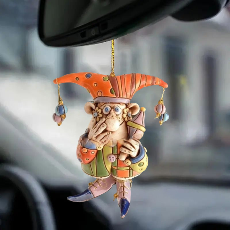 Resin Wind Chime Clown Decoration