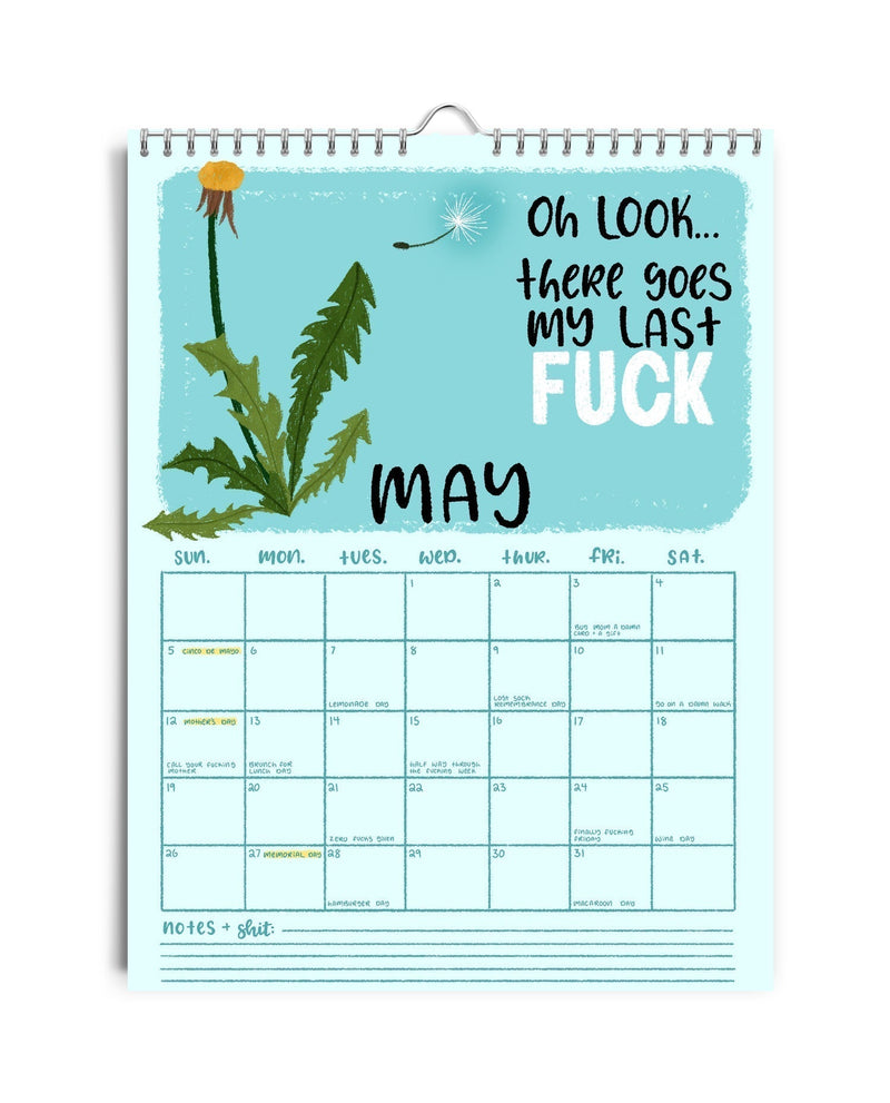 HERE WE FUCKING GO AGAIN 2025 CALENDAR