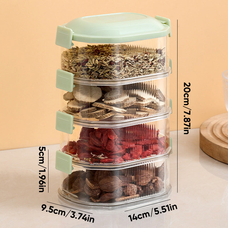 Multi-Layered Seasoning Storage Box