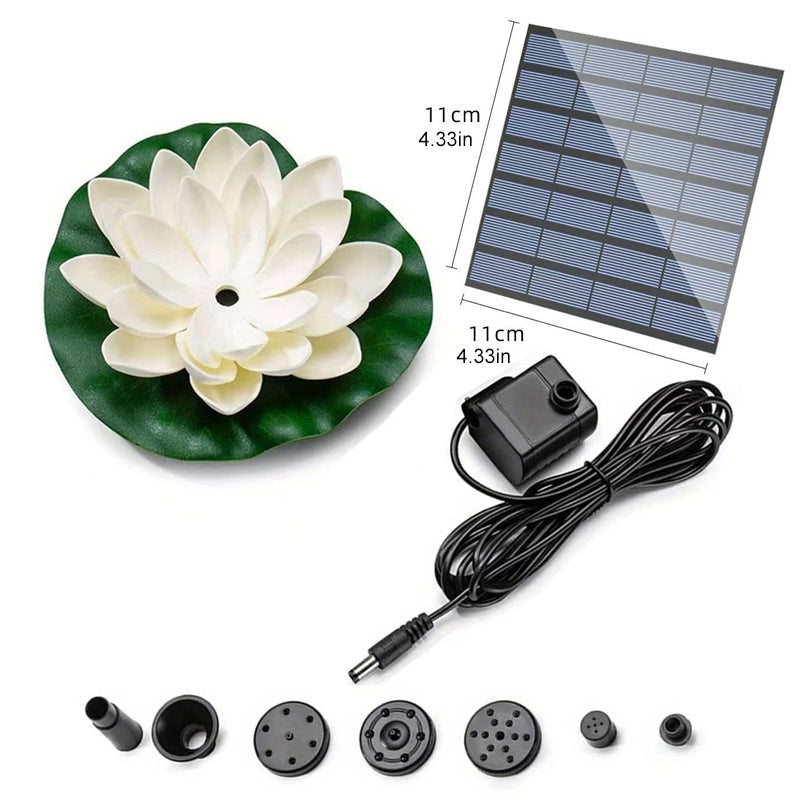 Lotus Shaped Solar Fountain Pond Decorative