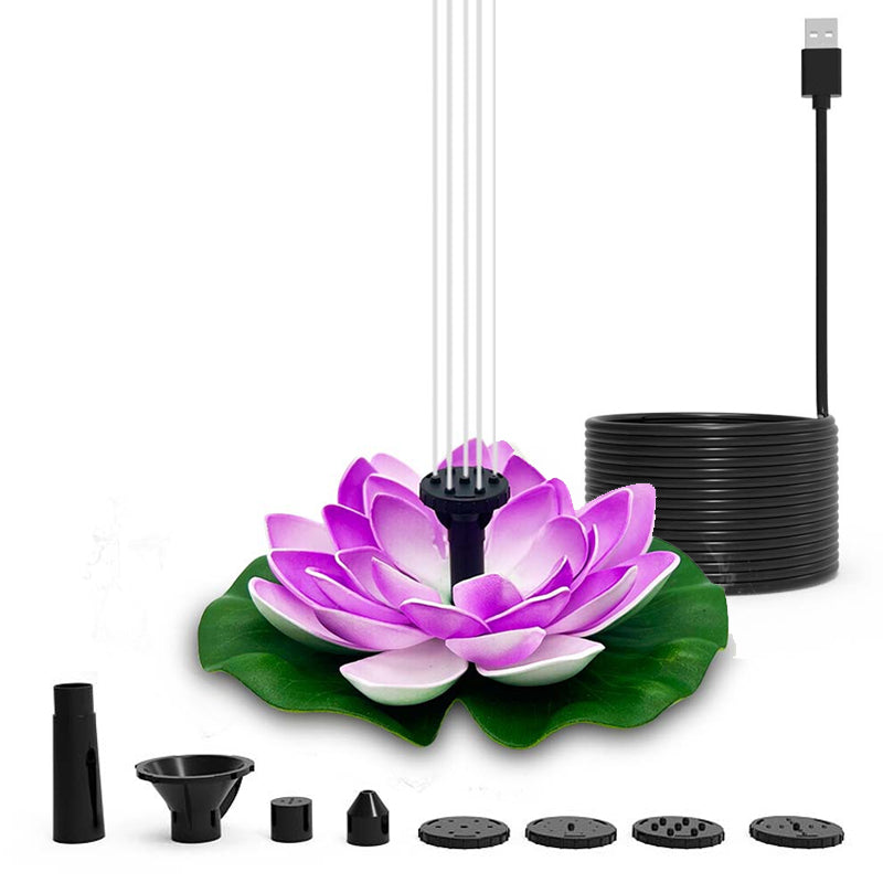 Lotus Shaped Solar Fountain Pond Decorative