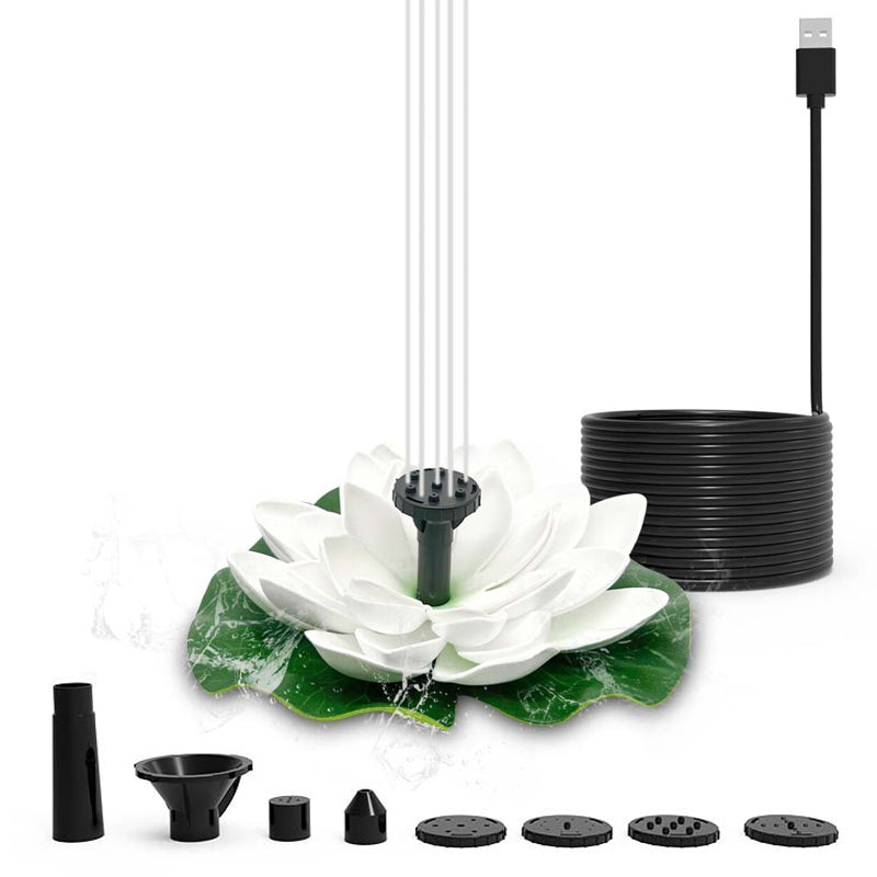 Lotus Shaped Solar Fountain Pond Decorative