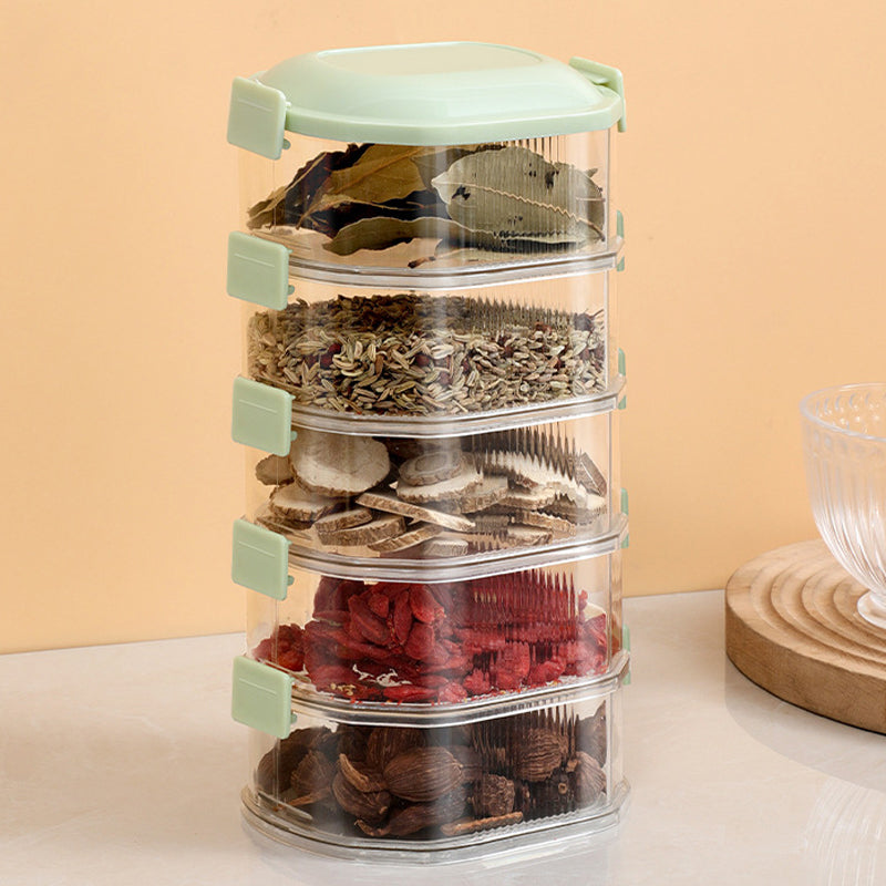 Multi-Layered Seasoning Storage Box