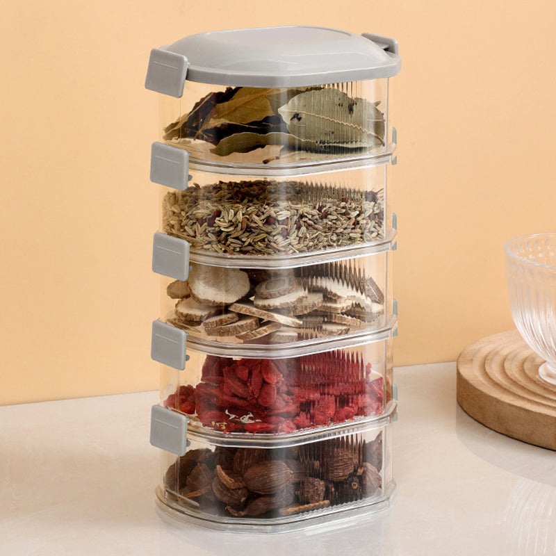 Multi-Layered Seasoning Storage Box