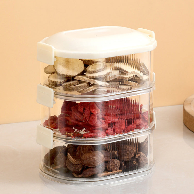 Multi-Layered Seasoning Storage Box