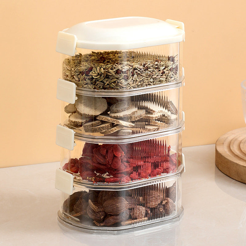 Multi-Layered Seasoning Storage Box