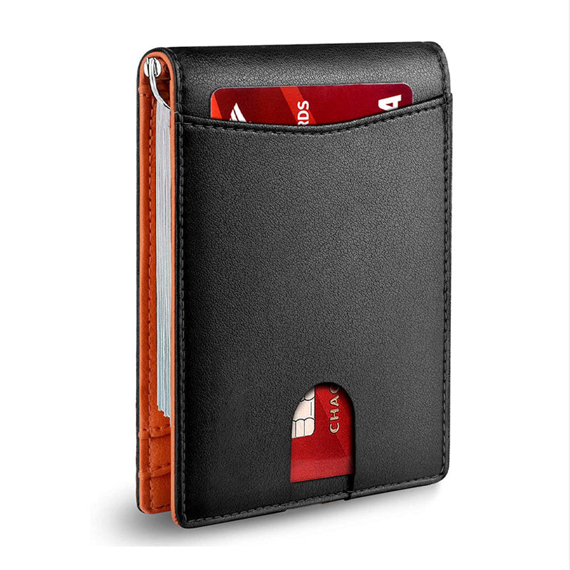 Genuine Leather Anti-theft Swipe Card Holder