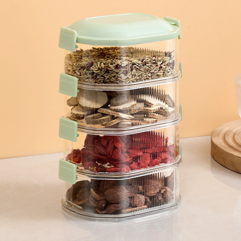 Multi-Layered Seasoning Storage Box